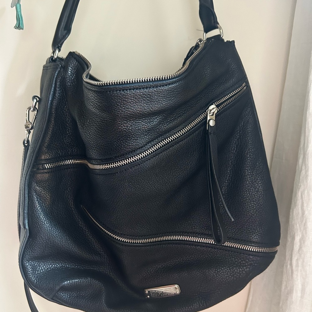 Marc Jacobs Black Hobo Bag with Silver Accents